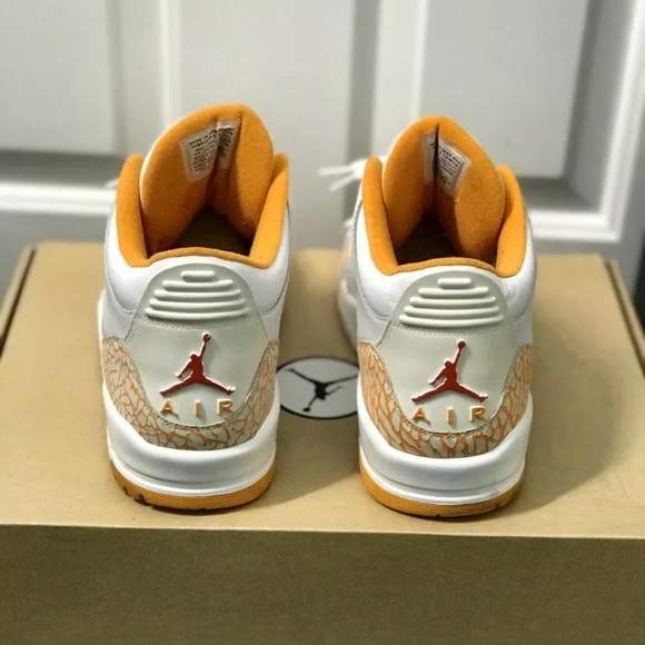 2007 JORDAN 3 RETRO QAM sz 9 Orange Citrus SAMPLE - Picture 4 of 6